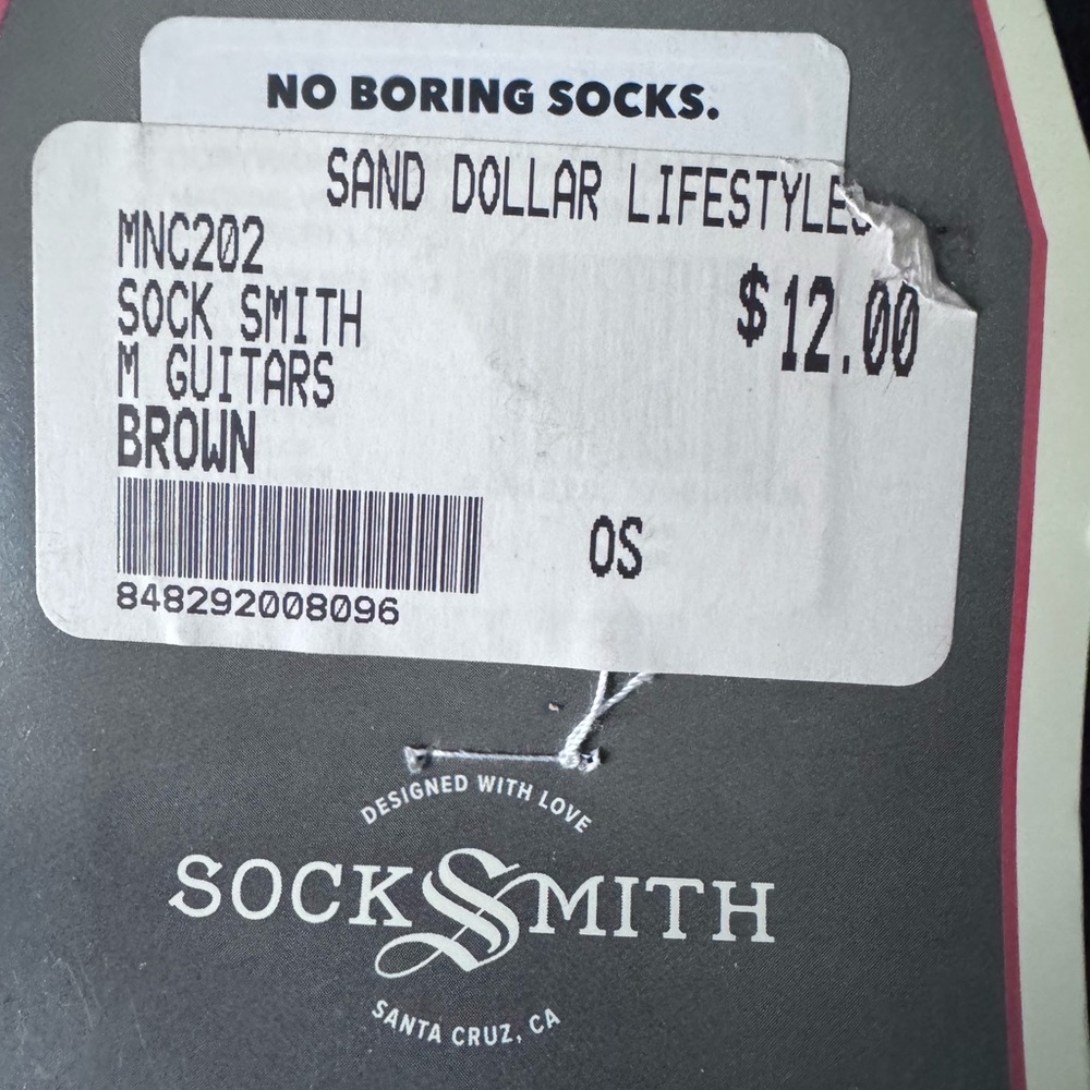 Socksmith Guitar Pattern Socks - Picture 3 of 3